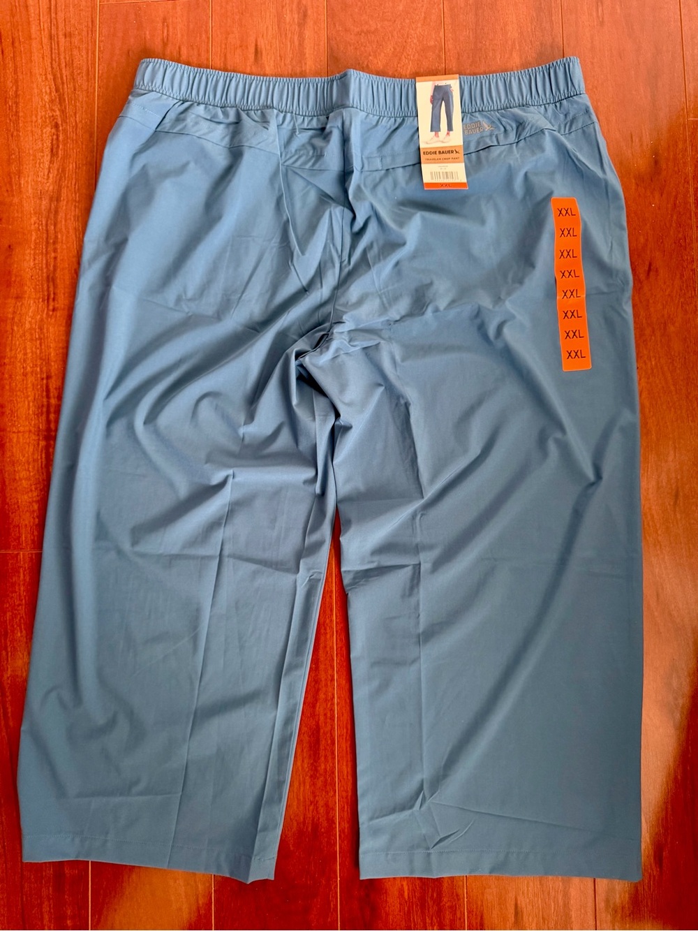 NWT Eddie Bauer Traveler Wide Leg Crop Pant Tile Blue XXL